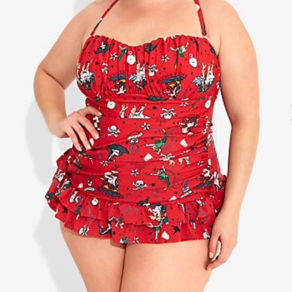 🆕 DISNEY PETER PAN PIRATE TATTOO RETRO SWIMSUIT